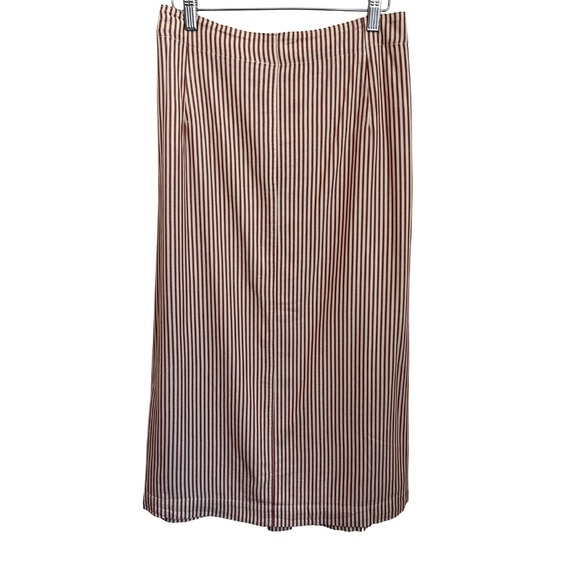Madewell Orange & Tan Striped Skirt NWT - Size 22 - Picture 2 of 2